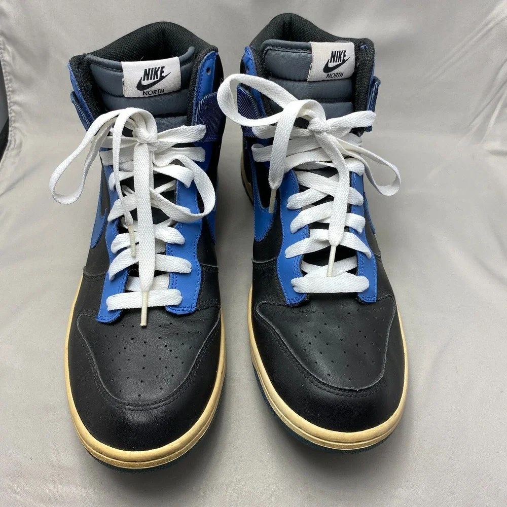 Nike Dunk High Sneakers‎ Men's Size 12 Black Blue Shoes 2009 317982041